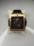 HB-L0T CARA NEGRA PULSO SILICONA GOLD BISEL